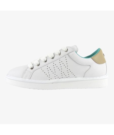 Panchic P01 - Sneaker Casual da Uomo in Pelle Bianca con Dettaglio Neutro