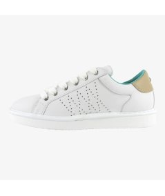 Panchic P01 - Sneaker Casual da Uomo in Pelle Bianca con Dettaglio Neutro