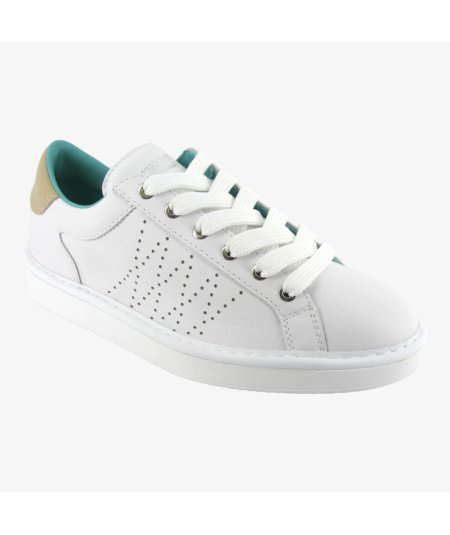 Panchic P01 - Sneaker Casual da Uomo in Pelle Bianca con Dettaglio Neutro