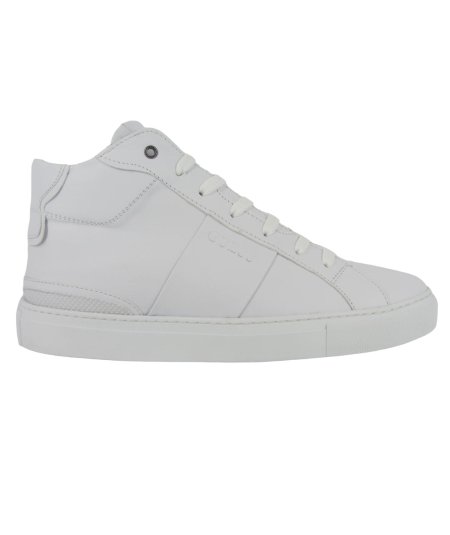 Guess Todi Mid - Sneakers Alte Casual da Uomo in Pelle Sintetica Total White