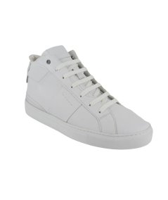 Guess Todi Mid - Sneakers Alte Casual da Uomo in Pelle Sintetica Total White