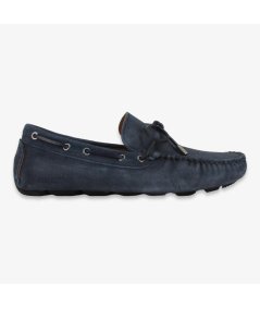 Guess Gallarate II - Mocassino da Uomo con Laccio in Camoscio Blu