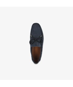 Guess Gallarate II - Mocassino da Uomo con Laccio in Camoscio Blu