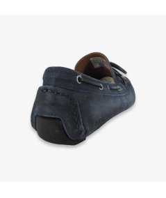 Guess Gallarate II - Mocassino da Uomo con Laccio in Camoscio Blu