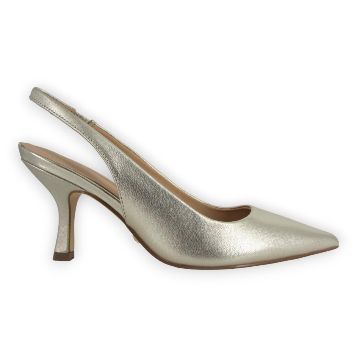 Guess Malek - Chanel Elegante da Donna in Pelle Platino con Tacco a Spillo 75