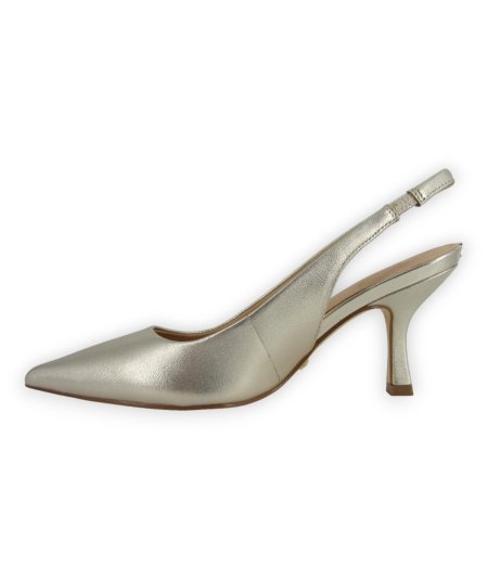 Guess Malek - Chanel Elegante da Donna in Pelle Platino con Tacco a Spillo 75