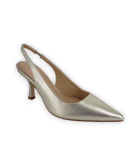 Guess Malek - Chanel Elegante da Donna in Pelle Platino con Tacco a Spillo 75