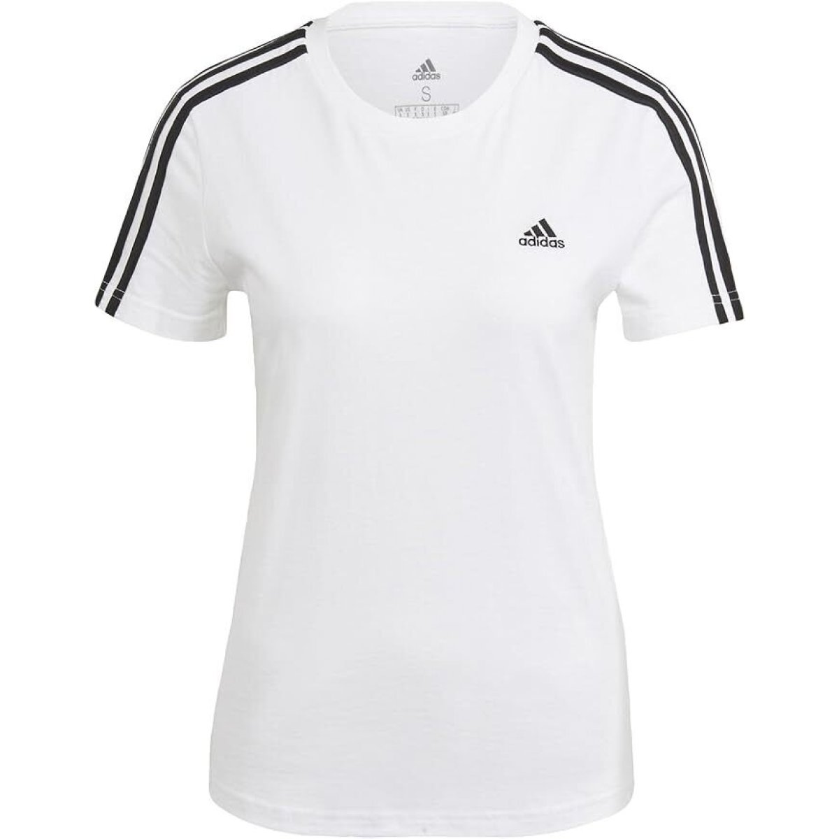 adidas Essentials Slim 3-Stripes T-Shirt Donna