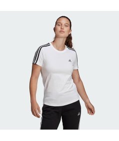 adidas Essentials Slim 3-Stripes T-Shirt Donna