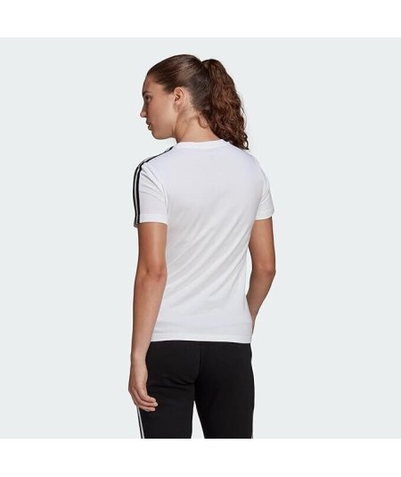 adidas Essentials Slim 3-Stripes T-Shirt Donna
