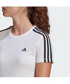 adidas Essentials Slim 3-Stripes T-Shirt Donna