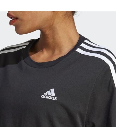 Adidas W 3S CR TOP NERO/BIANCO Maglietta a Maniche Corte Donna