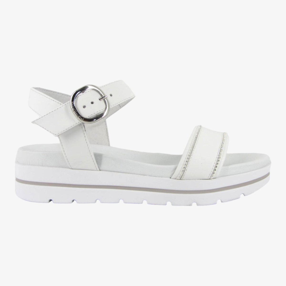 NeroGiardini E307812D  Sandalo Donna in Pelle Con Zeppa