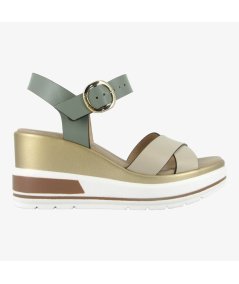 NeroGiardini E318737D - Sandalo da Donna con Zeppa Avorio