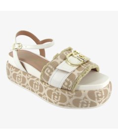 Liu-Jo Sommer - Sandali Paltform da Donna con Logato Beige