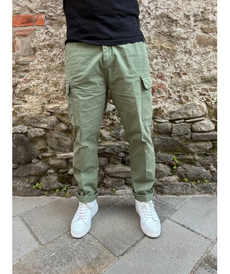 Clark pantalone cargo over fit in cotone Gary-t010