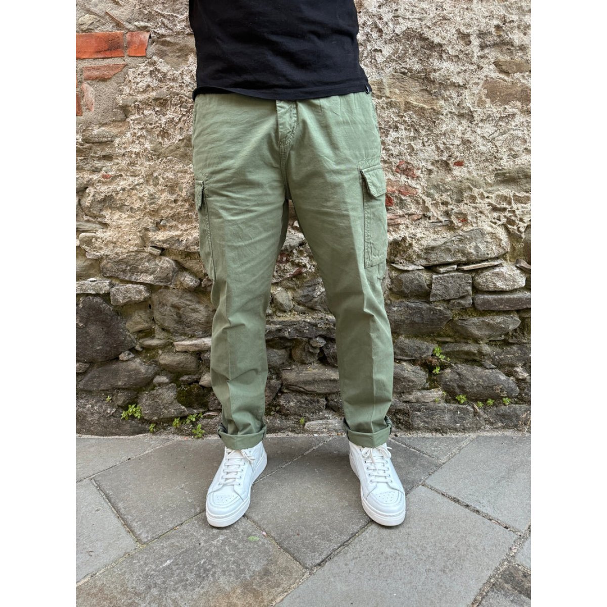 Clark pantalone cargo over fit in cotone Gary-t010