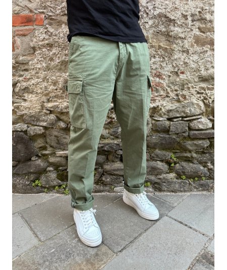 Clark pantalone cargo over fit in cotone Gary-t010