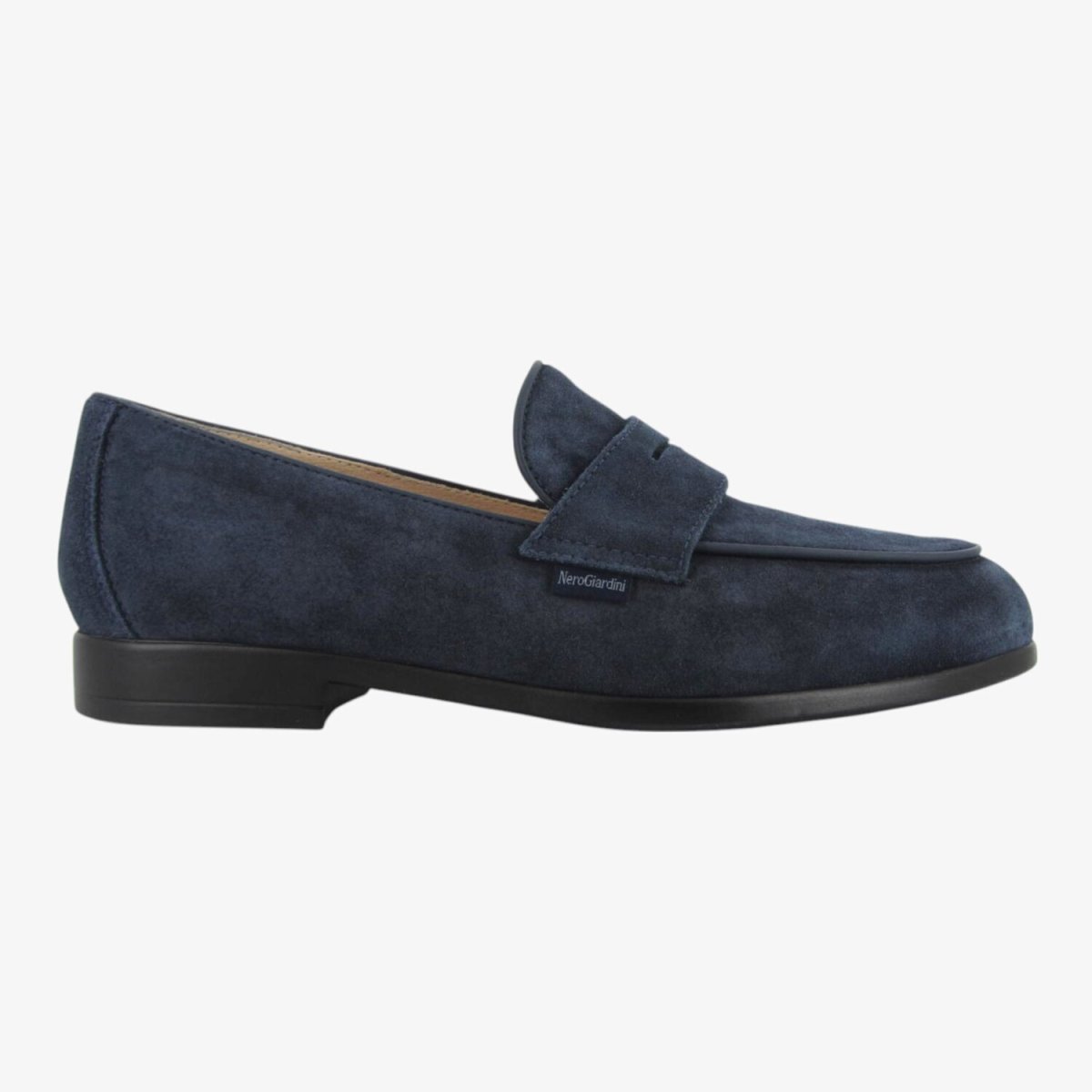 NeroGiardini E500592U - Mocassino da Uomo in Camoscio Blu