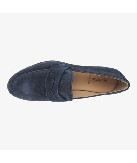 NeroGiardini E500592U - Mocassino da Uomo in Camoscio Blu