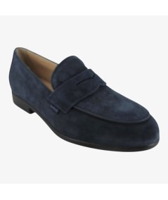 NeroGiardini E500592U - Mocassino da Uomo in Camoscio Blu