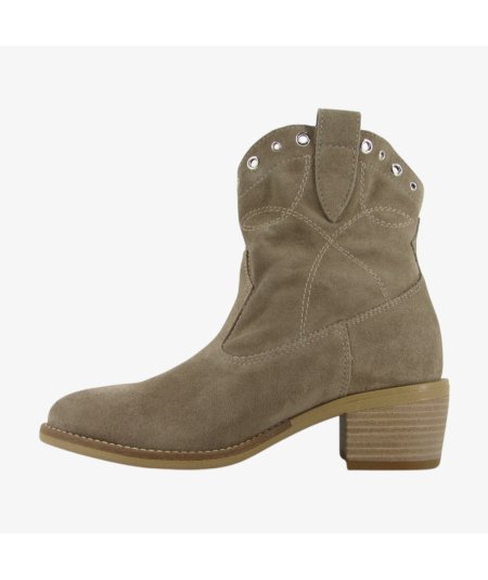 NeroGiardini E512705D - Tronchetto con Tacco Largo in Camoscio Creta