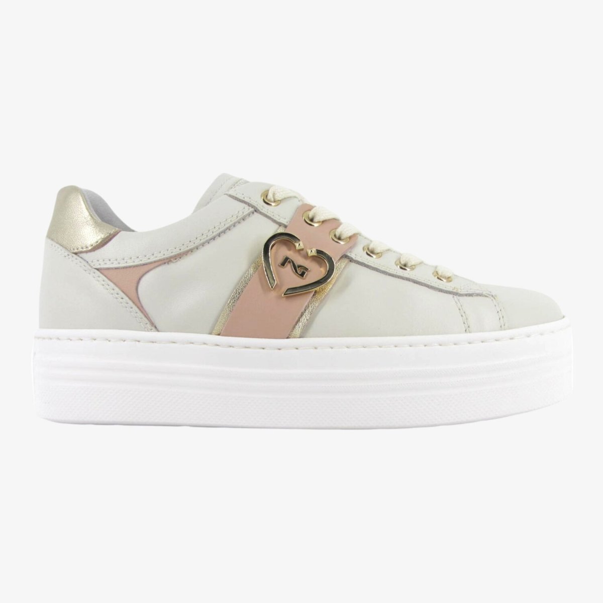 NeroGiardini E513023D - Sneakers Da Donna con Platform Osso