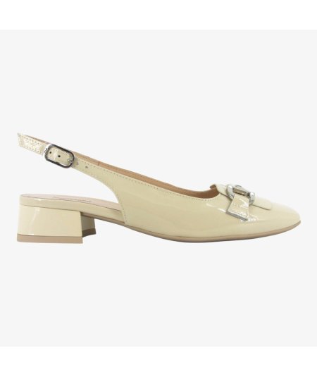 NeroGiardini E512331D - Chanel da Donna con Tacco Basso Latte