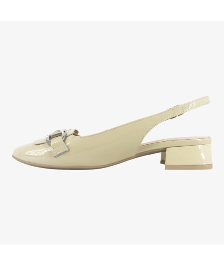 NeroGiardini E512331D - Chanel da Donna con Tacco Basso Latte