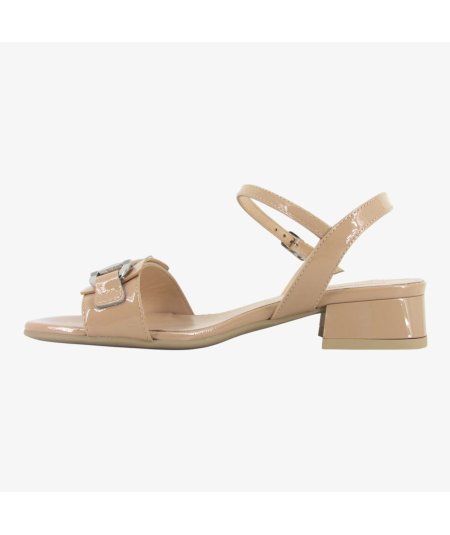 NeroGiardini E513303D - Sandalo da Donna con Tacco Largo In Pelle Cipria