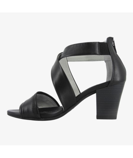 NeroGiardini E513370D - Sandalo da Donna con Tacco Largo in Pelle Nera