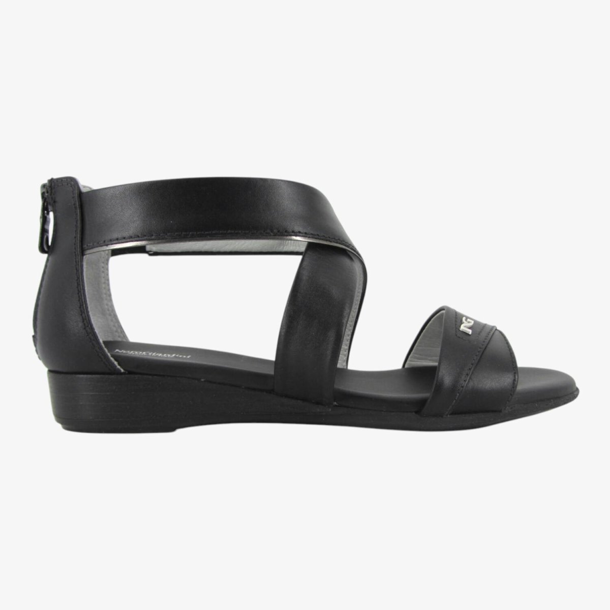 NeroGiardini E513390D - Sandalo da Donna Basso in Pelle Nera