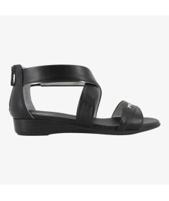 NeroGiardini E513390D - Sandalo da Donna Basso in Pelle Nera