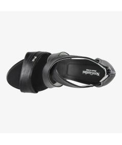 NeroGiardini E513390D - Sandalo da Donna Basso in Pelle Nera