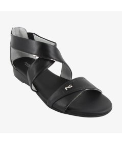 NeroGiardini E513390D - Sandalo da Donna Basso in Pelle Nera
