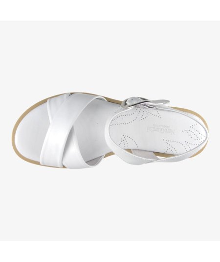 NeroGiardini E513400D - Sandalo Basso da Donna in Pelle Bianca