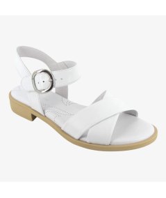 NeroGiardini E513400D - Sandalo Basso da Donna in Pelle Bianca