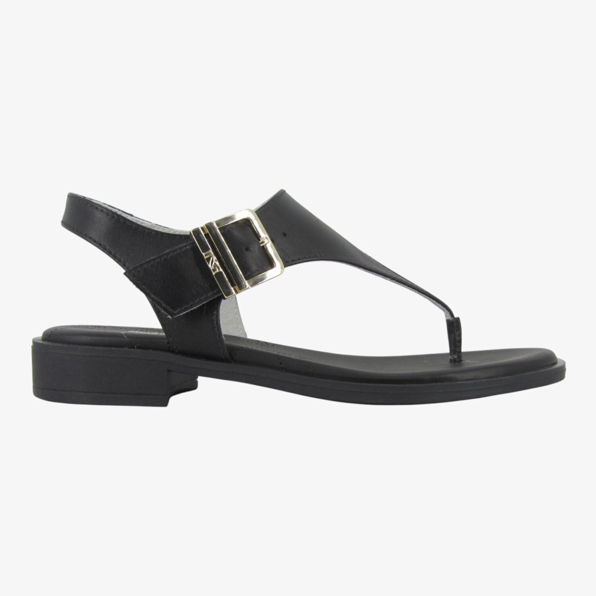 NeroGiardini E513405D - Sandalo Infradito da Donna in Pelle Nera