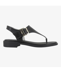 NeroGiardini E513405D - Sandalo Infradito da Donna in Pelle Nera
