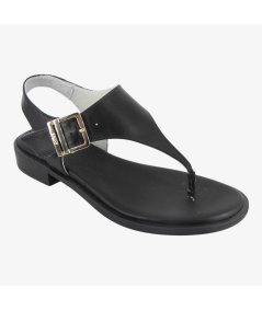 NeroGiardini E513405D - Sandalo Infradito da Donna in Pelle Nera