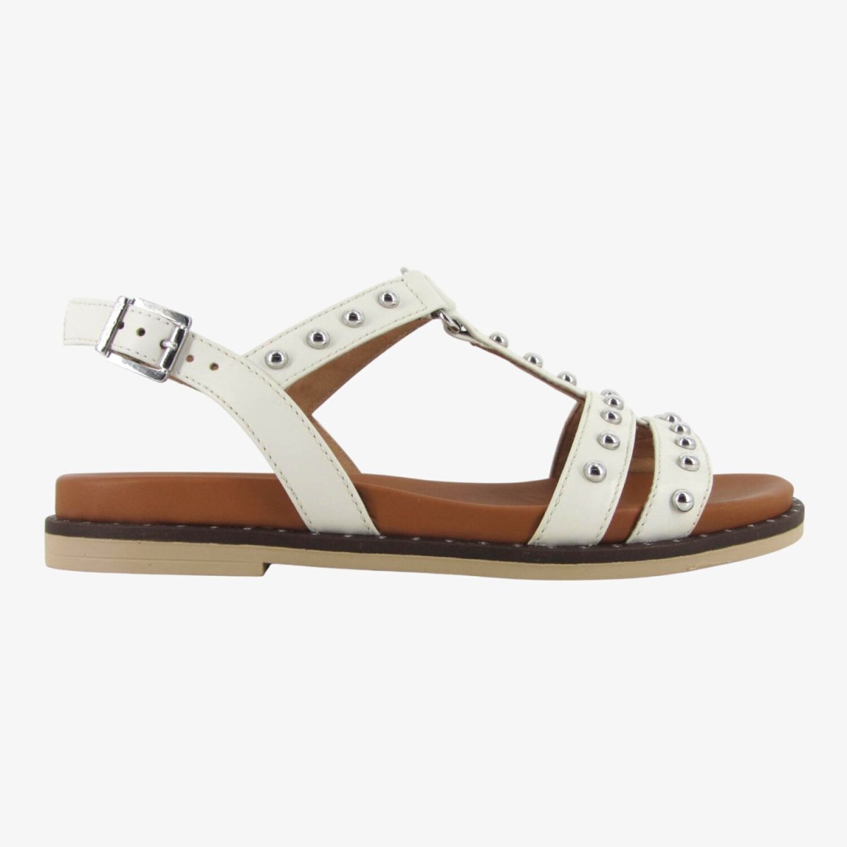NeroGiardini E513480D - Sandali da Donna in Pelle Osso