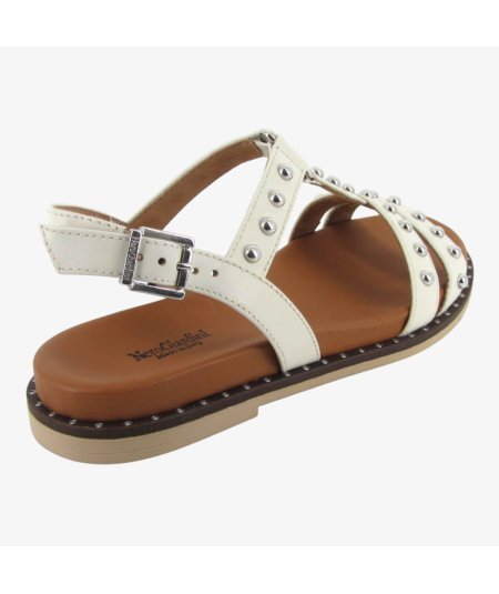 NeroGiardini E513480D - Sandali da Donna in Pelle Osso