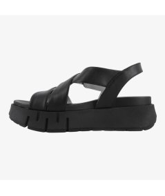 NEroGiardini E513696D - Sandalo da Donna con Platform in Pelle Nera