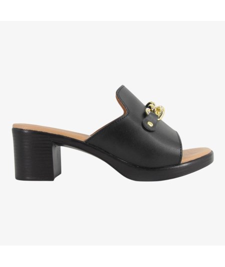 Valleverde 55450 - Ciabatta da Donna con Tacco Largo con Catena