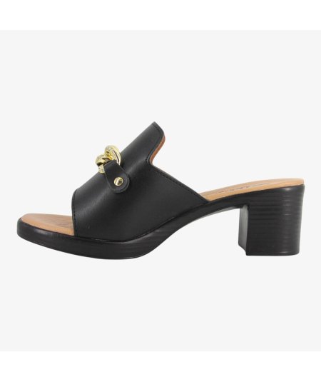 Valleverde 55450 - Ciabatta da Donna con Tacco Largo con Catena