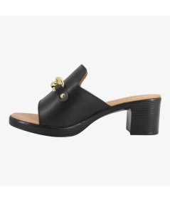 Valleverde 55450 - Ciabatta da Donna con Tacco Largo con Catena