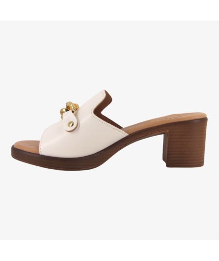 Valleverde 55450 - Ciabatta da Donna con Tacco Largo con Catena