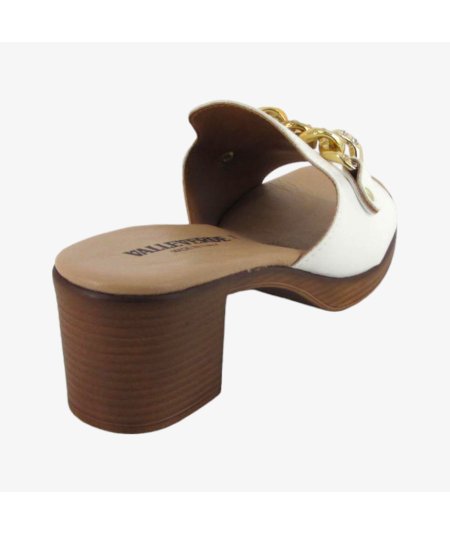 Valleverde 55450 - Ciabatta da Donna con Tacco Largo con Catena