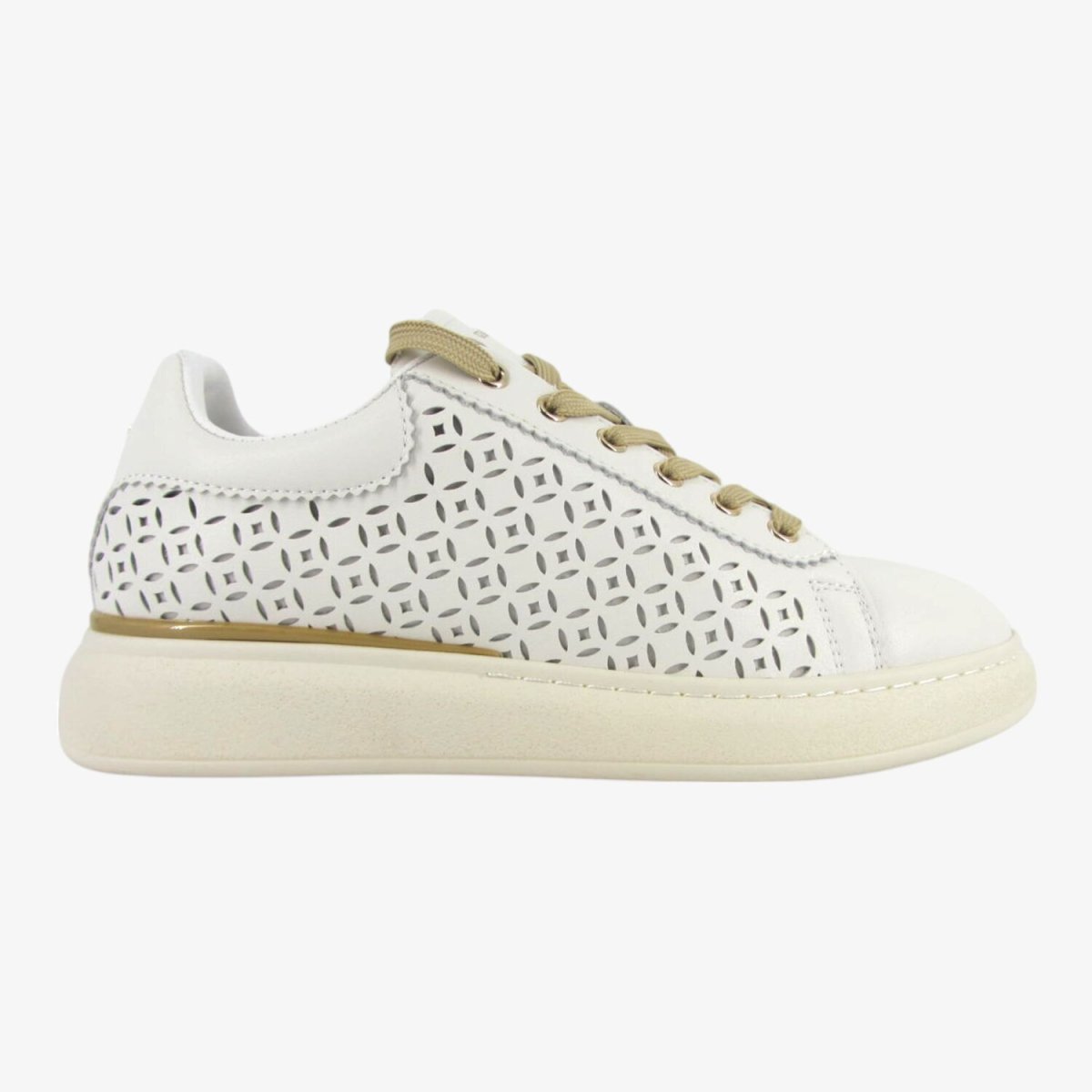 Guardiani King 4380 Low - Sneakers da Donna in Pelle Bianca
