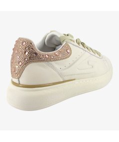 Guardiani King 4381 Low - Sneakers da Donna in Pelle Beige con Strass